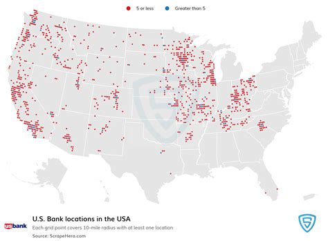 An interactive map showing all the bank branches in the United States. USBankLocations.com is a comprehensive and convenient bank directory.